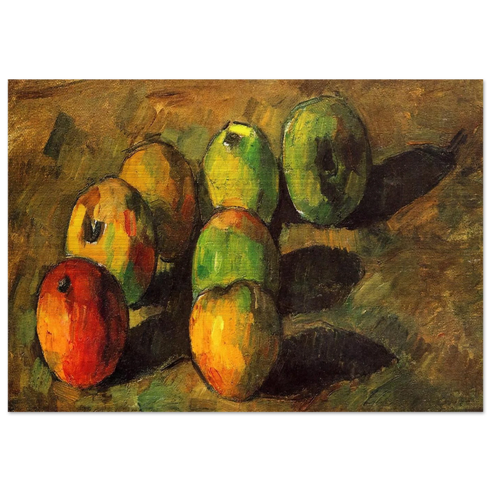 Still life with seven apples - Paul Cézanne Brushed Aluminum Print - 70x100 cm / 28x40 inches | Paul Cézanne Aluminum Print | Paul Cézanne Prints