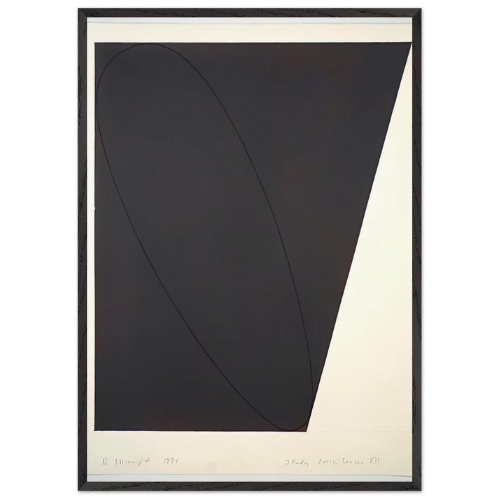 STUDY ATTIC SERIES XII 1991 - Robert Mangold 70x100 cm / 28x40 inches Framed Art Print – Black Wooden Frame