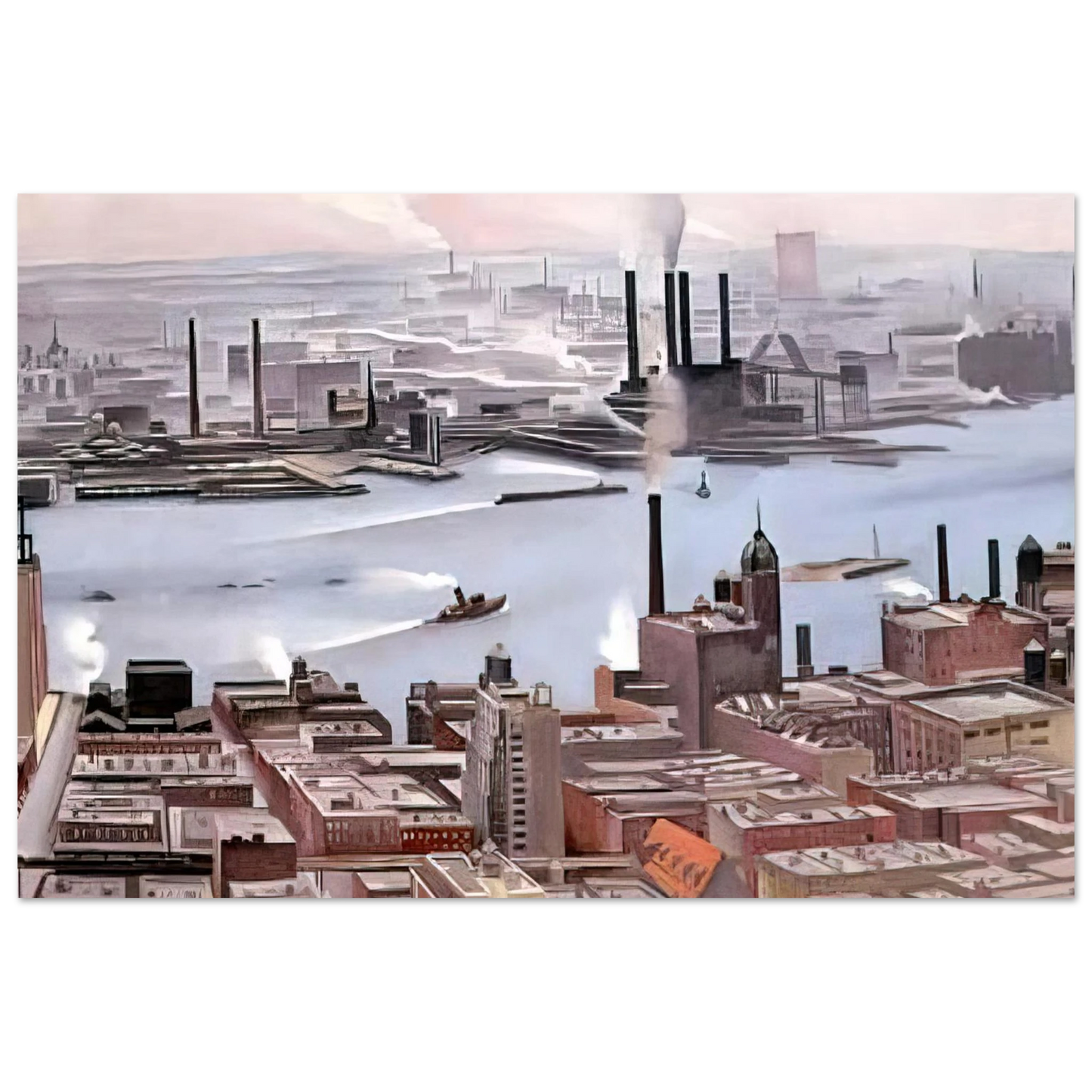 Georgia O'Keeffe - East River from the Thirtieth Story of the Shelton Hotel Fine Art Poster - 40x60 cm / 16x24 inches