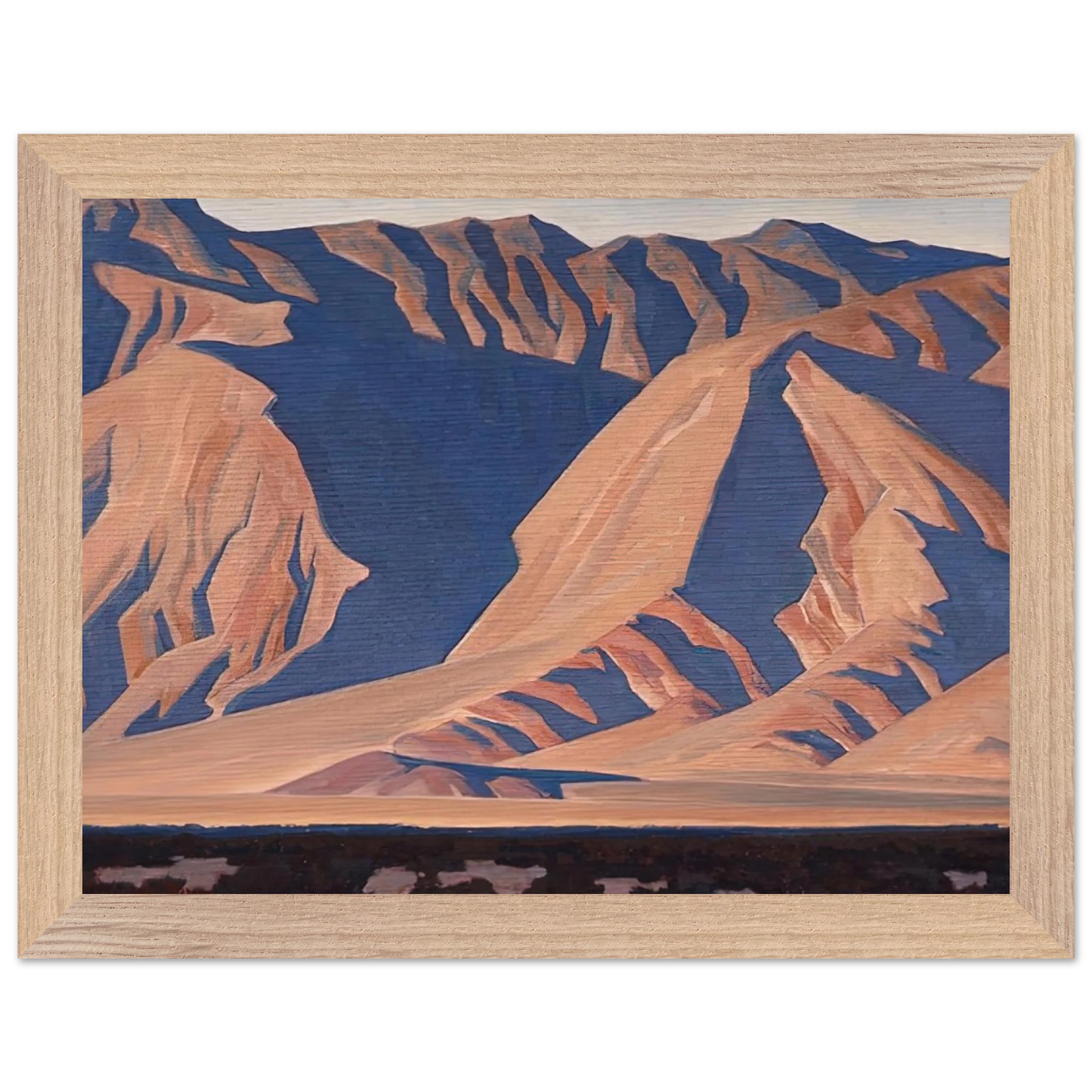 Maynard Dixon - INYO MOUNTAINS 1944 Wall art - A2 (42 x 59.4  cm) - Premium Wooden Framed Poster With Fine Art Paper-canvas - Black frame
