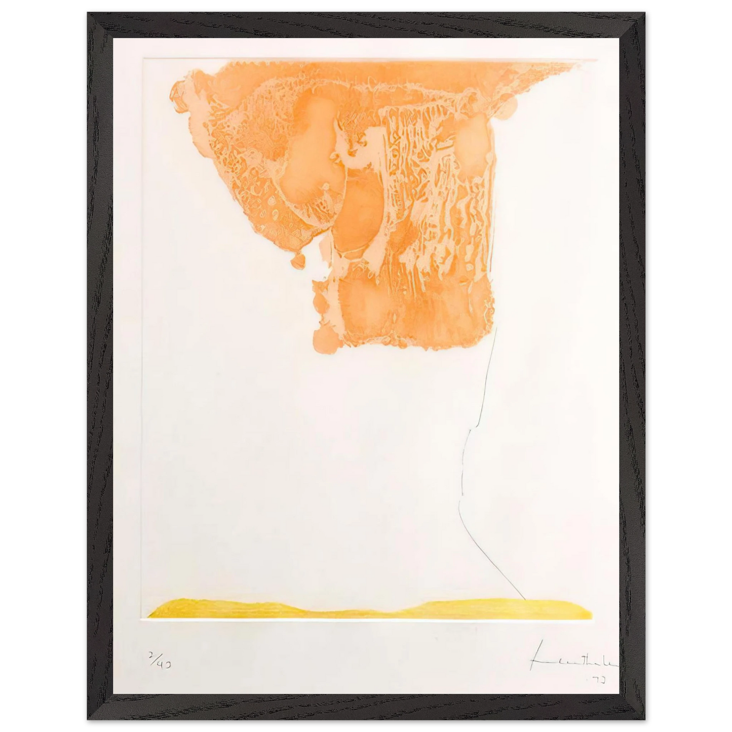 Helen Frankenthaler - Pranzo Italiano - 1973 Wall art - A1 (59.4 x 84.1 cm) - Premium Wooden Framed Poster With Fine Art Paper - Wood frame