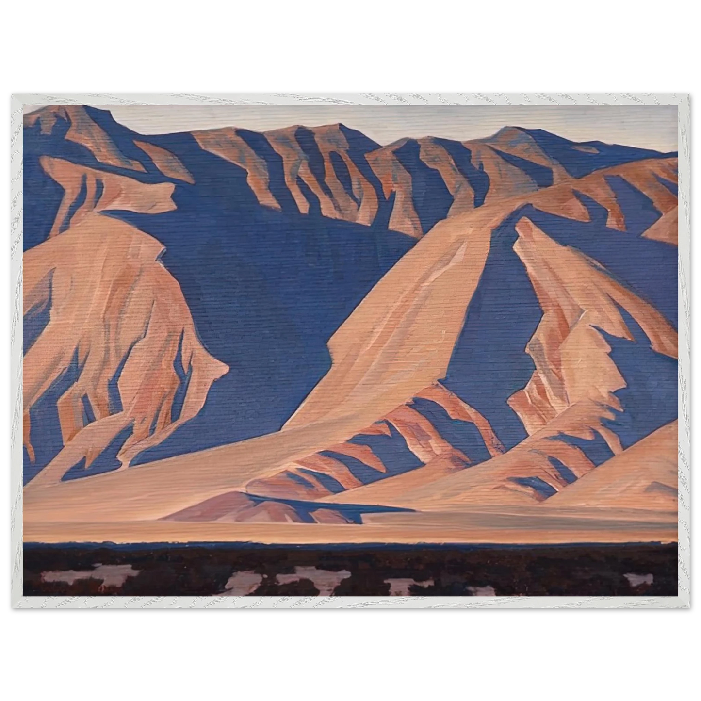 Maynard Dixon - INYO MOUNTAINS 1944 Wall art - 50x70 cm / 20x28 inches - Premium Wooden Framed Poster With Fine Art Paper-canvas - White frame