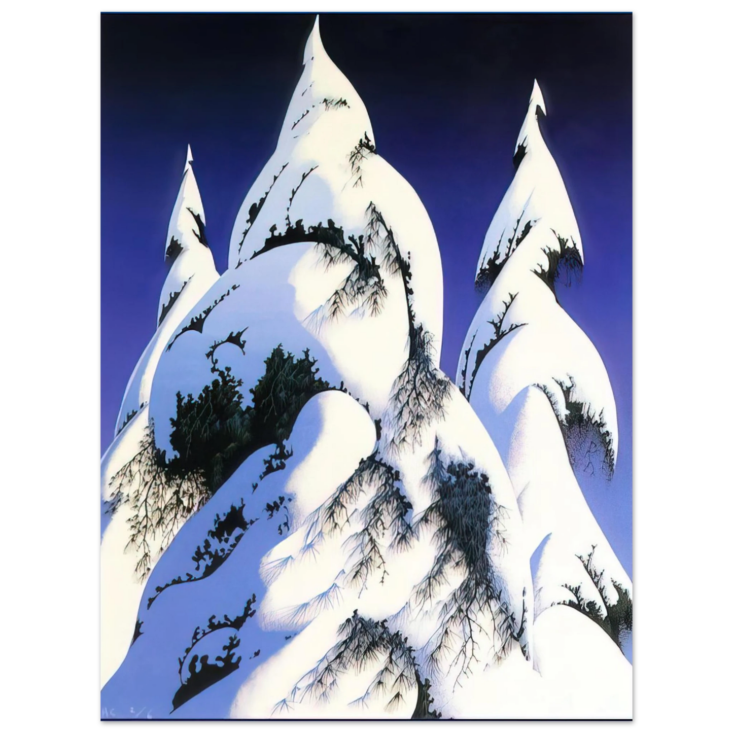 Eyvind Earle - Snow Trees Fine Art Poster - Default Title