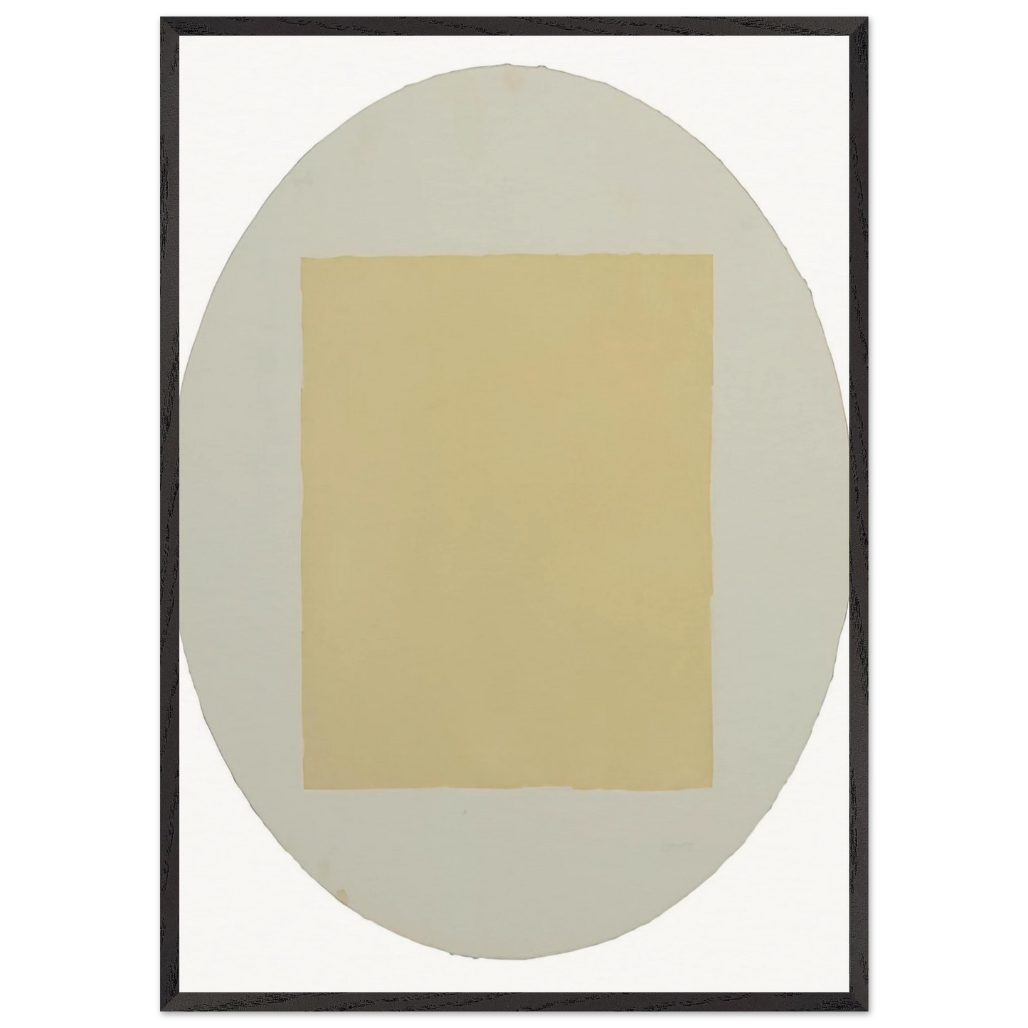 Untitled from Seven Aquatints - Minimalism - Robert Ryman 70x100 cm / 28x40 inches Framed Art Print – Black Wooden Frame