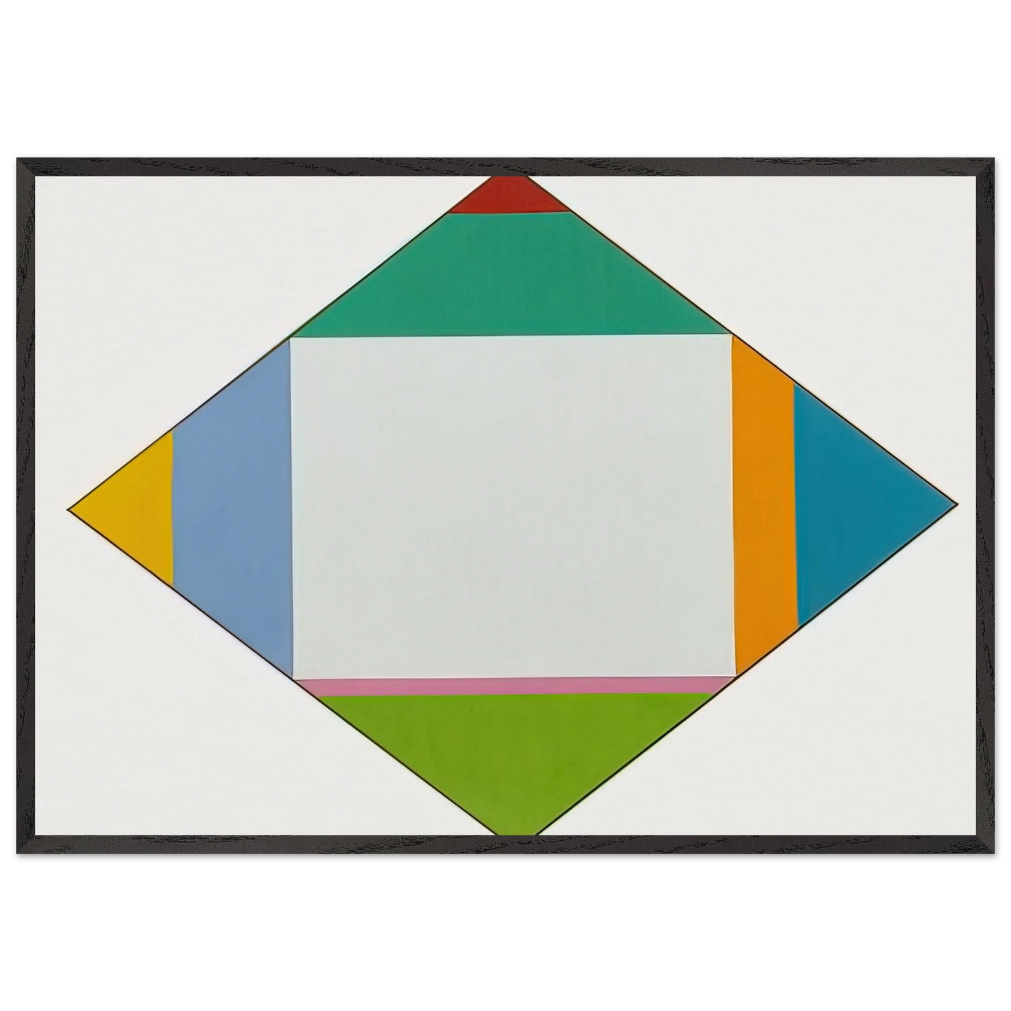Expansion in Four Directions - 1962 - Max Bill 70x100 cm / 28x40 inches Framed Art Print – Black Wooden Frame