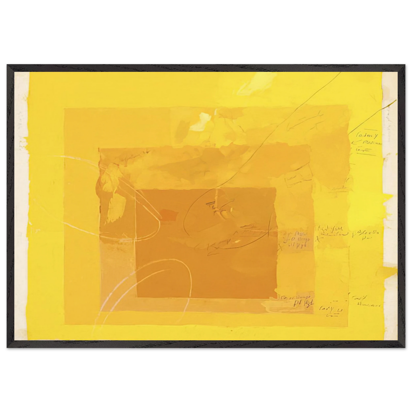 STUDY FOR HOMAGE TO THE SQUARE - Josef Albers 70x100 cm / 28x40 inches Framed Art Print – Black Wooden Frame