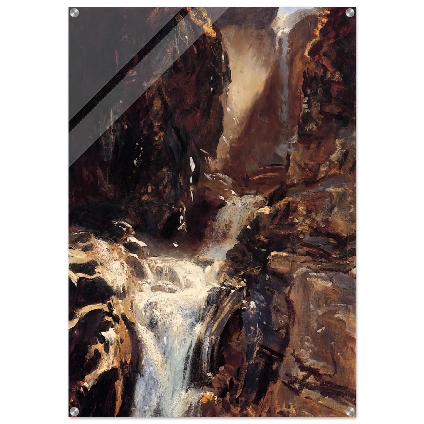 A Waterfall - John Singer Sargent Acrylic Print - 70x100 cm / 28x40″ inches