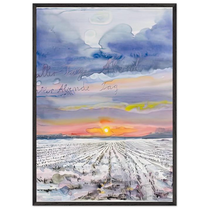 THE EVENING OF ALL DAYS THE DAY OF ALL EVENINGS 2014 0 - Anselm Kiefer 70x100 cm / 28x40 inches Framed Art Print – Black Wooden Frame