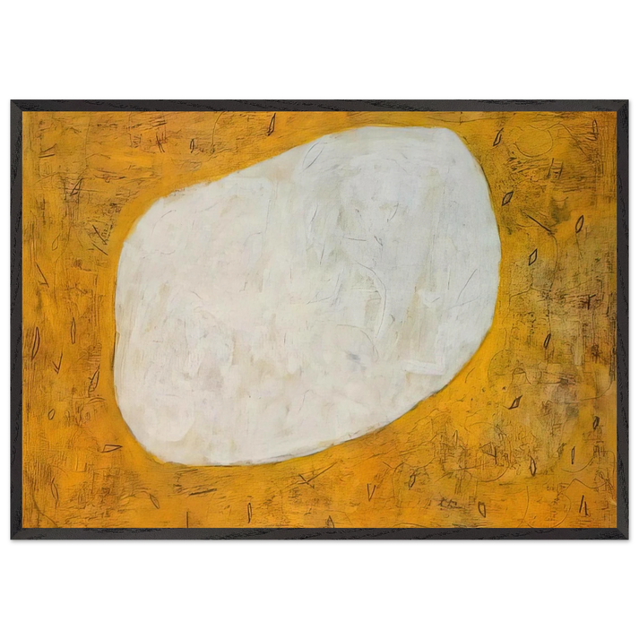 Homage to Dubuffet I - 1952 - Gene Davis 70x100 cm / 28x40 inches Framed Art Print – Black Wooden Frame