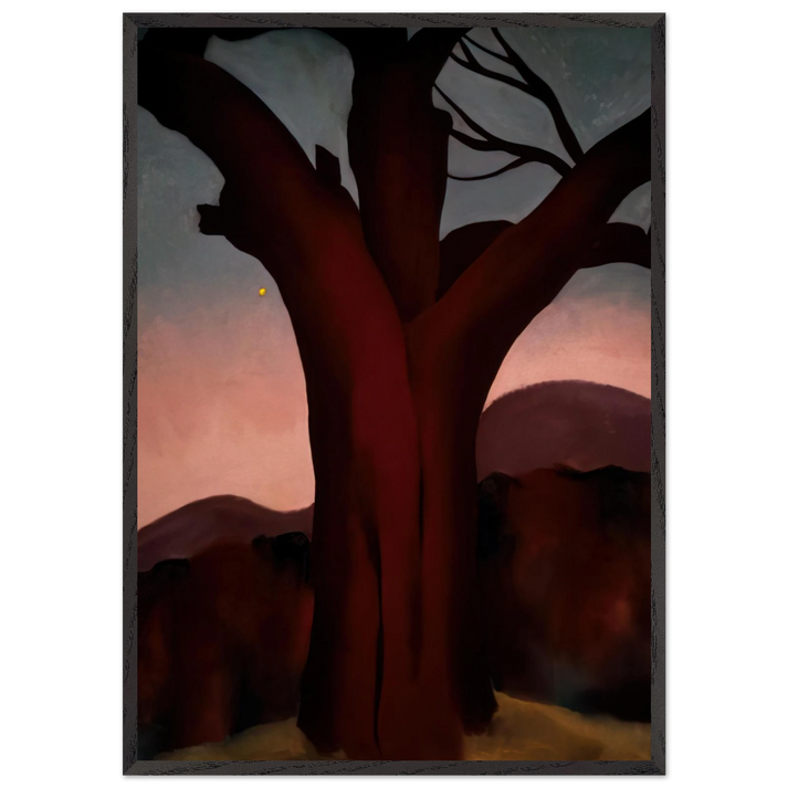 Autumn Trees - Chestnut Tree - Georgia OKeeffe 70x100 cm / 28x40 inches Framed Art Print – Black Wooden Frame