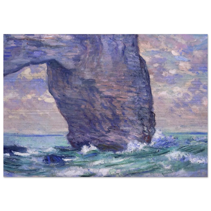 The Manneport, Seen from Below - claude monet Brushed Aluminum Print - 70x100 cm / 28x40 inches | claude monet Aluminum Print | claude monet Prints