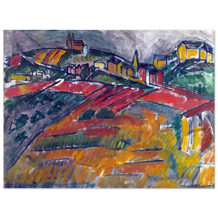 Raoul Dufy - LANDSCAPE WITH RED AND YELLOW 75x100 cm / 30x40inches Fine Art Poster