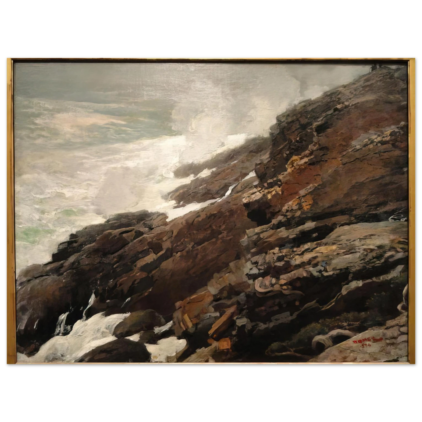 Winslow Homer - HIGH CLIFF COAST OF MAINE Fine Art Poster - Default Title