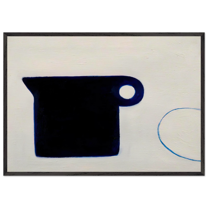 Poem for a Jug No4 - 1980 - William Scott 70x100 cm / 28x40 inches Framed Art Print – Black Wooden Frame