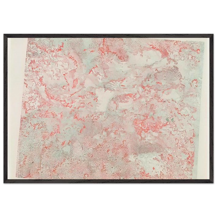 Anaglyphic View Moon Rocks Stereoscopic Image of Lunar Surface - 1973 - Nancy Graves 70x100 cm / 28x40 inches Framed Art Print – Black Wooden Frame