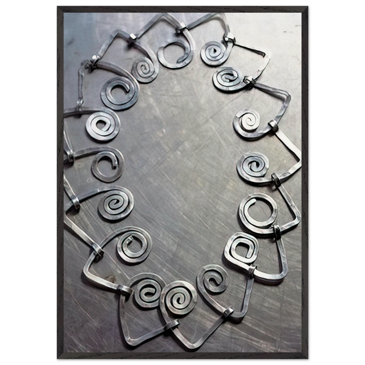 NECKLACE 1930 - Alexander Calder 70x100 cm / 28x40 inches Framed Art Print – Black Wooden Frame