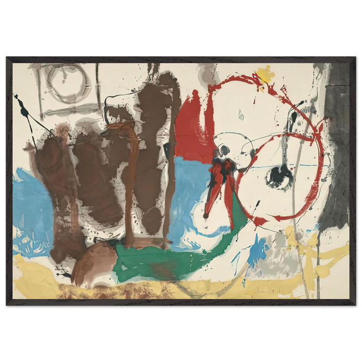 Mother Goose Melody 1959- - Helen Frankenthaler 70x100 cm / 28x40 inches Framed Art Print – Black Wooden Frame