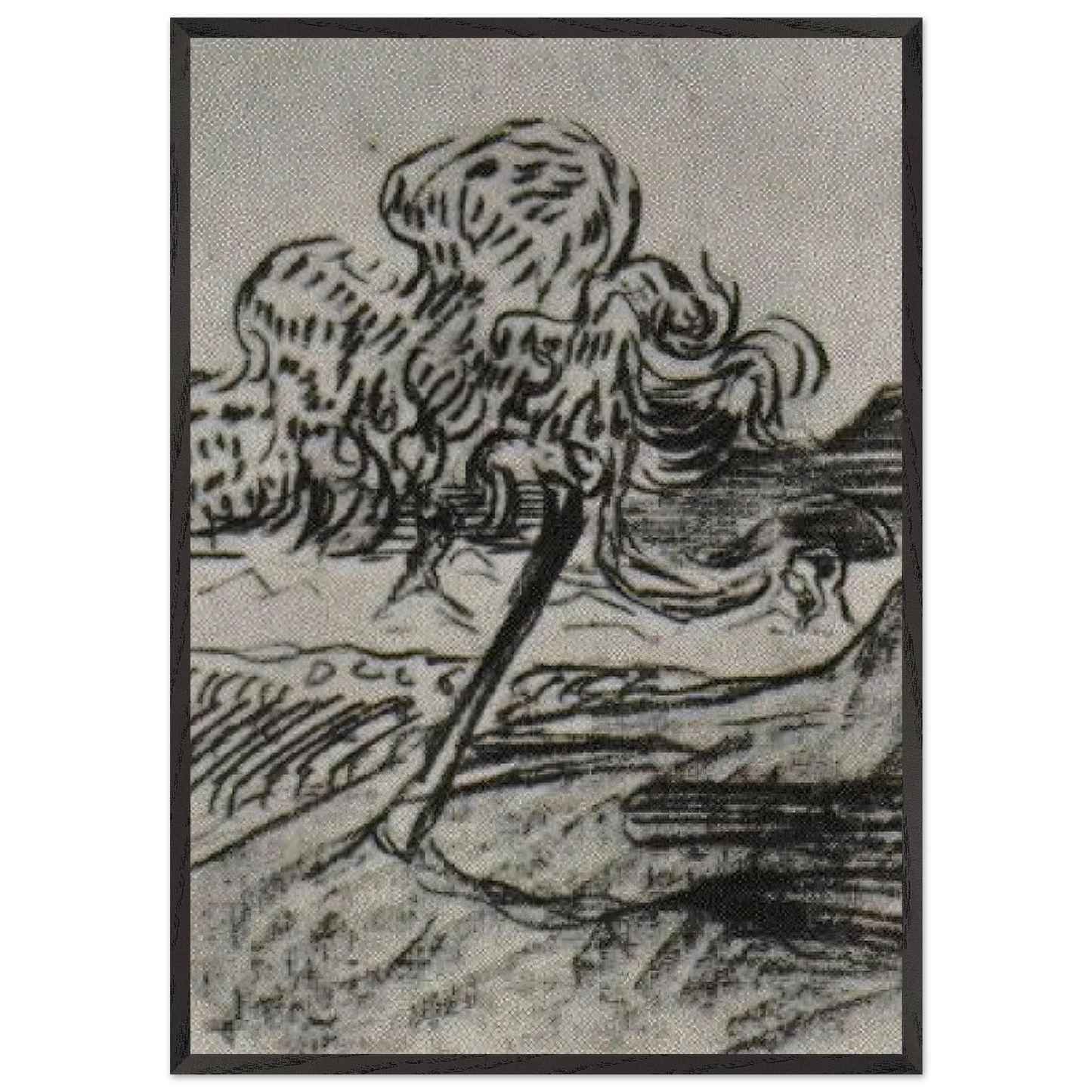 Study of a Fruit Tree - Vincent van Gogh Framed Art Print – Black Wooden Frame - Default Title - -Framed Art Print