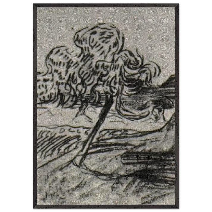 Study of a Fruit Tree - Vincent van Gogh 70x100 cm / 28x40 inches Framed Art Print – Black Wooden Frame