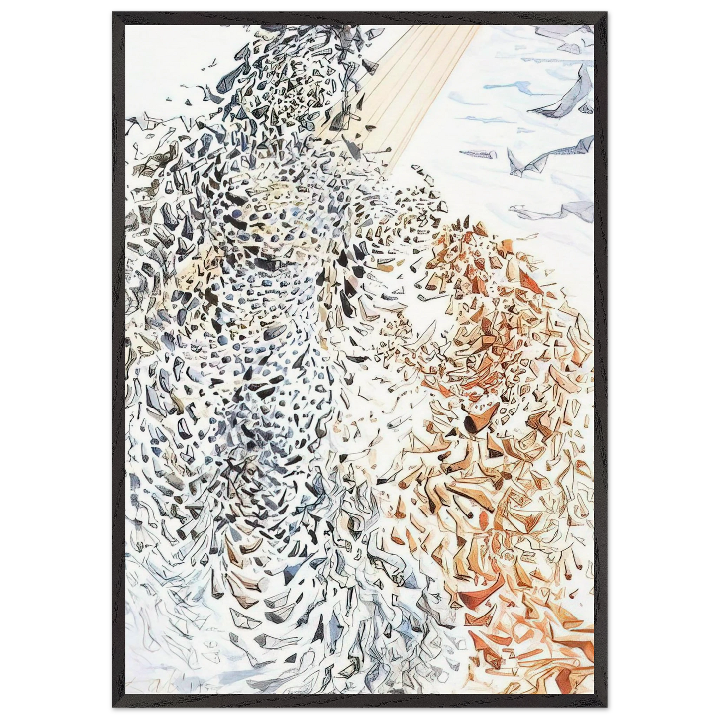 OPPOSITION - Salvador Dali Framed Art Print – Black Wooden Frame - Default Title - -Framed Art Print