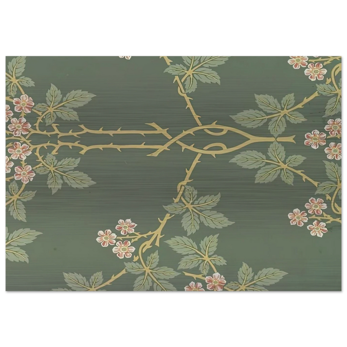WALLPAPER BLACKBERRY PATTERN 388 1917 - William Morris Brushed Aluminum Print - 70x100 cm / 28x40 inches | William Morris Aluminum Print | William Morris Prints