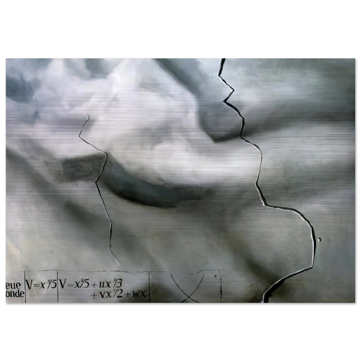 TOPOLOGICAL ABDUCTION OF EUROPE HOMAGE TO RENE THOM - Salvador Dali Brushed Aluminum Print - 70x100 cm / 28x40 inches | Salvador Dali Aluminum Print | Salvador Dali Prints