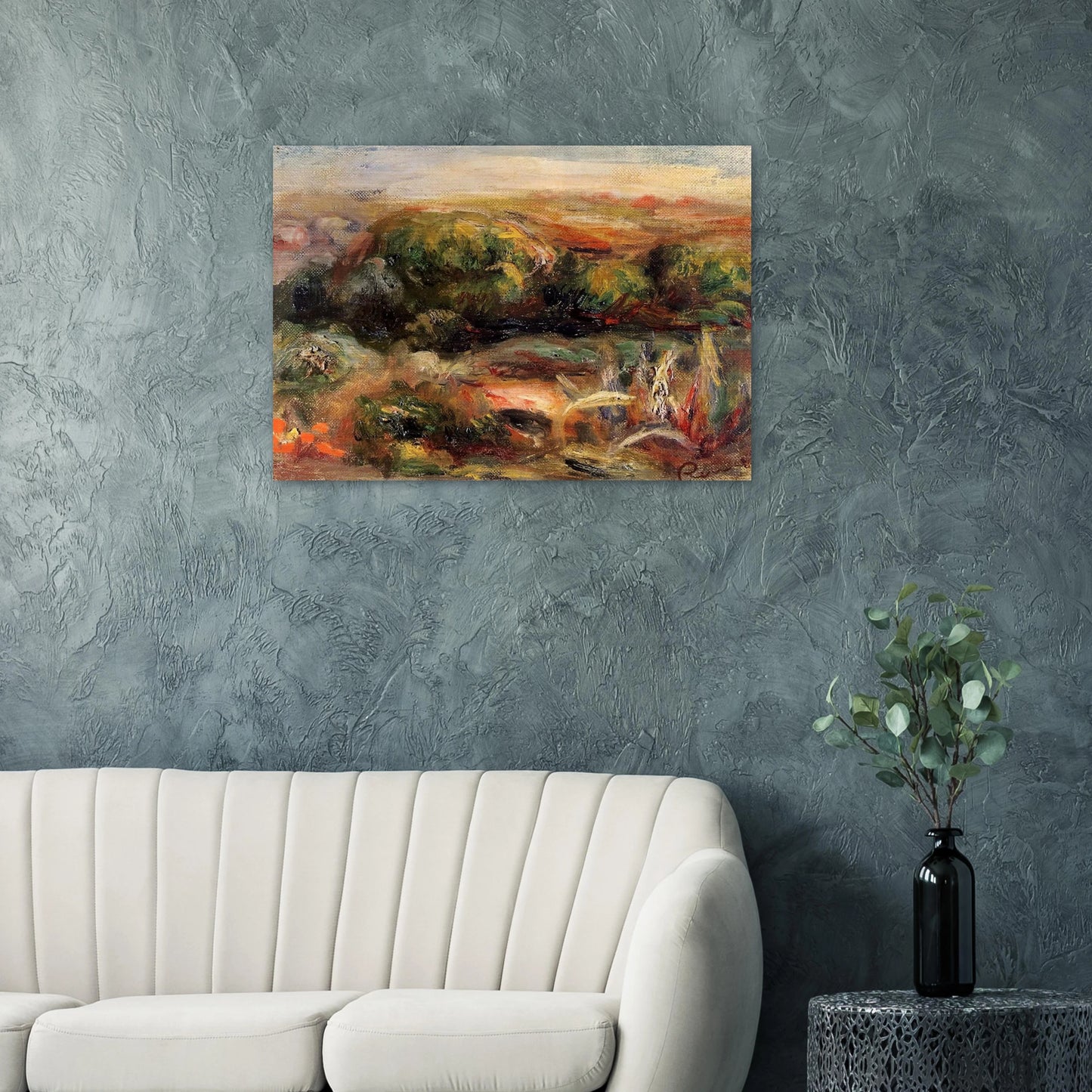 Landscape Near Cagnes - Pierre-Auguste Renoir Brushed Aluminum Print - 70x100 cm / 28x40 inches | Pierre-Auguste Renoir Aluminum Print | Pierre-Auguste Renoir Prints
