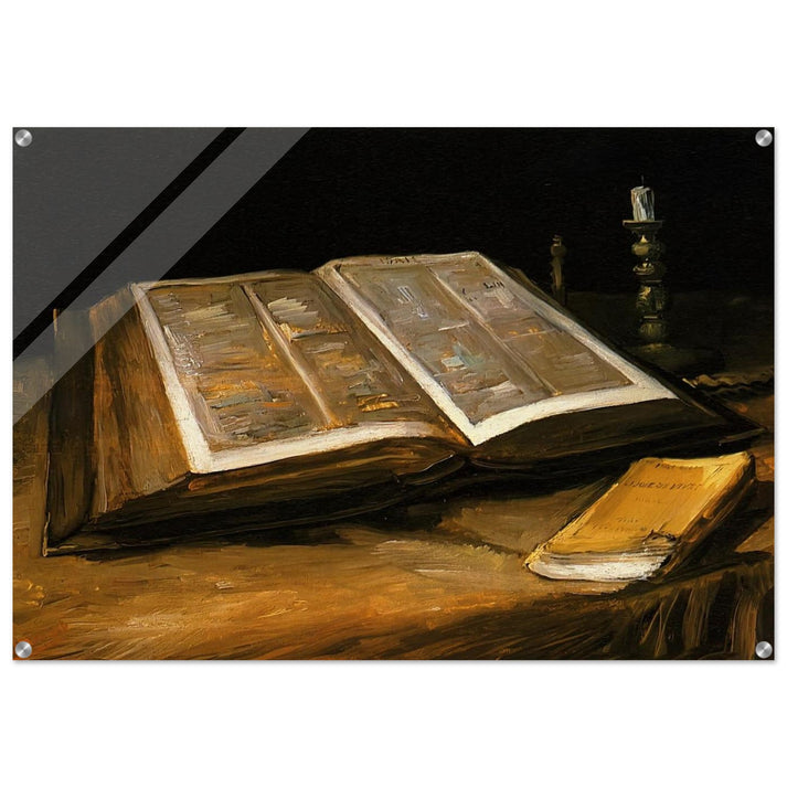 Still Life with Bible - Vincent van Gogh Acrylic Print - 70x100 cm / 28x40″ inches