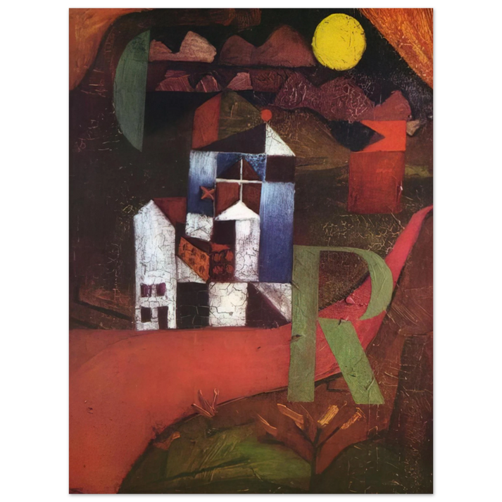 Paul Klee - VILLA R 1919 75x100 cm / 30x40inches Fine Art Poster