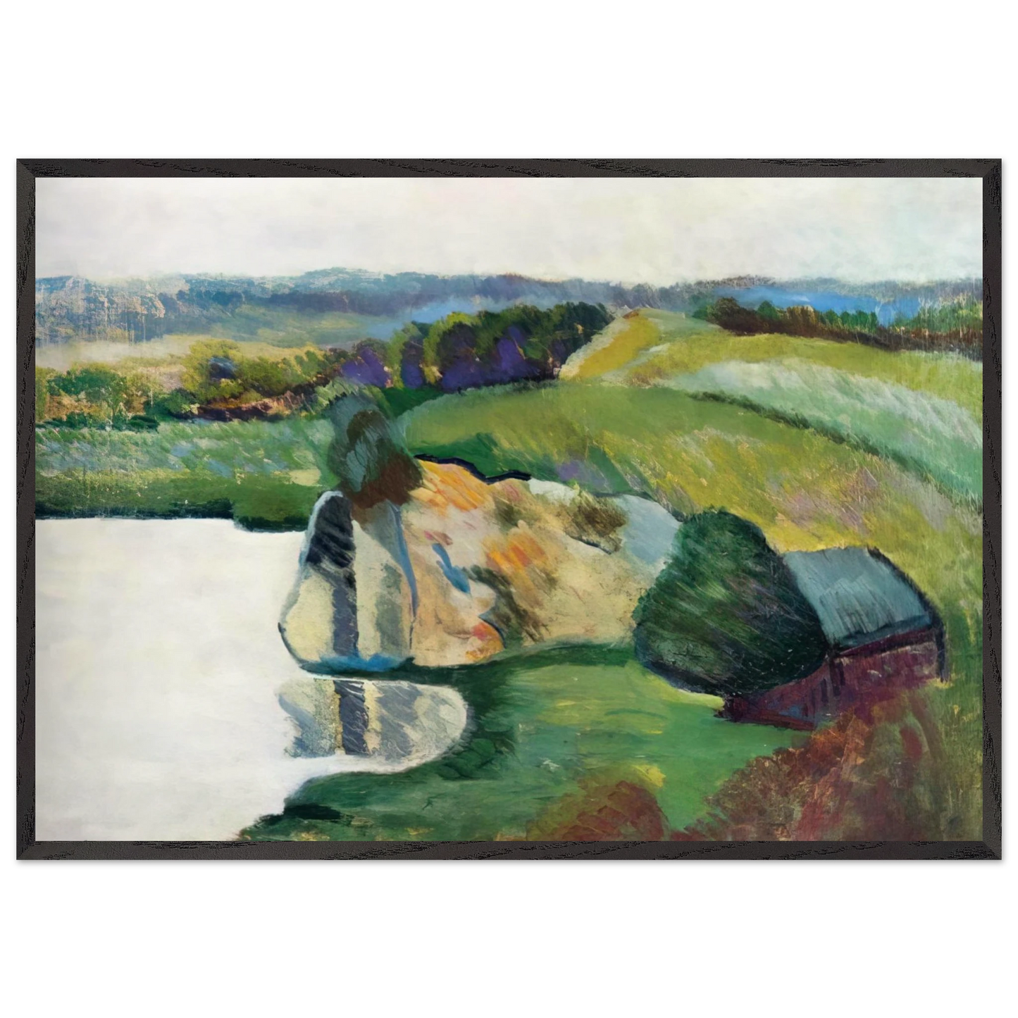 TYNIEC 1912 - Moise Kisling Framed Art Print – Black Wooden Frame - Default Title - -Framed Art Print