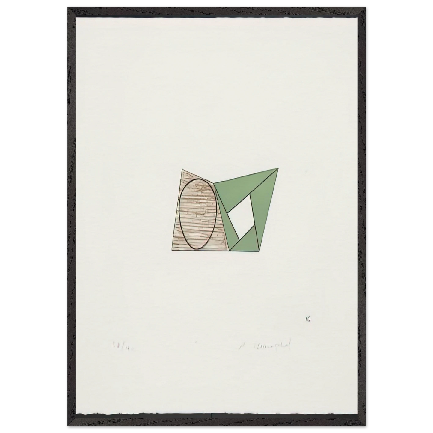 PAGES 10 1989 - Robert Mangold Framed Art Print – Black Wooden Frame - Default Title - -Framed Art Print