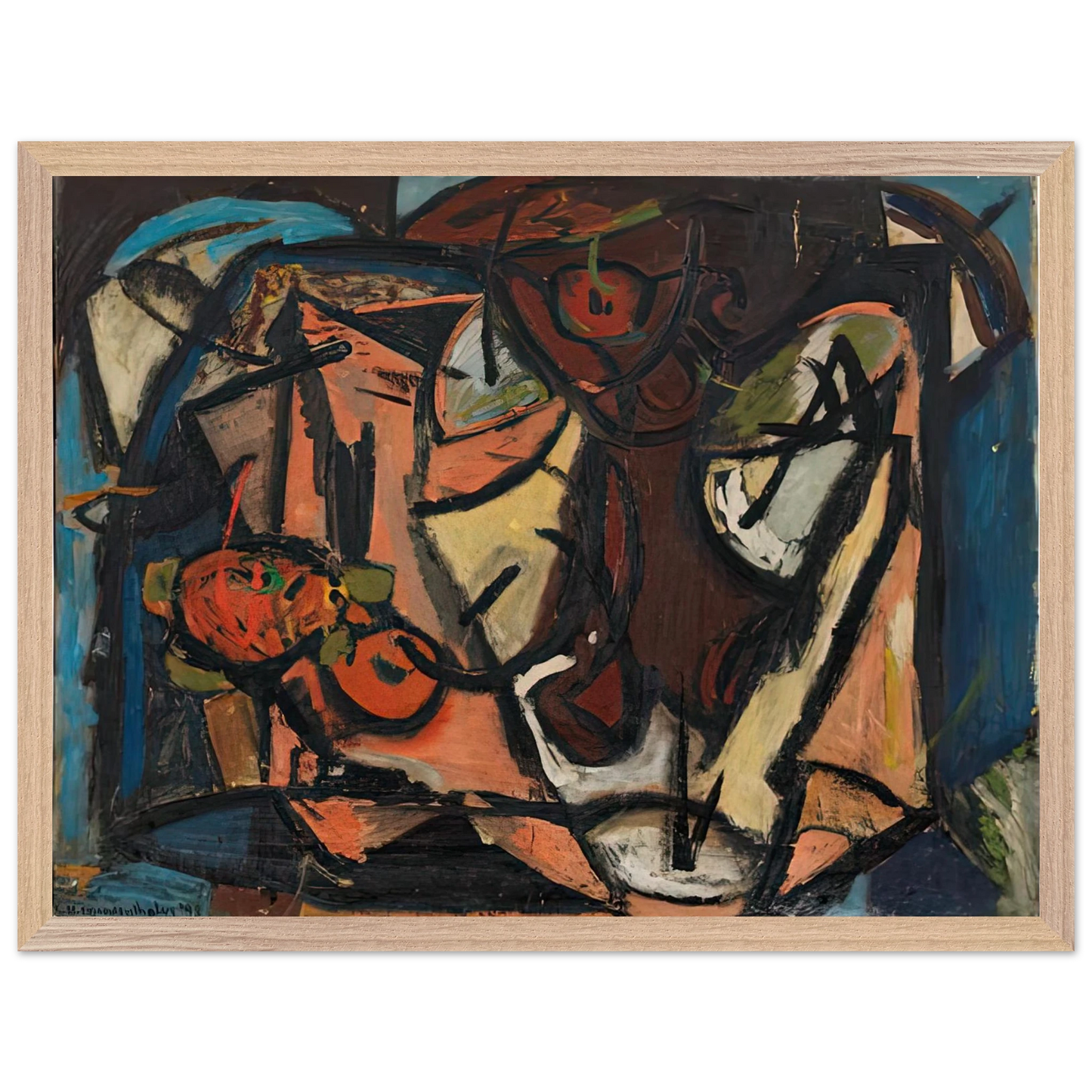 Helen Frankenthaler - Still Life, 1948- Wall Art - 30x40 cm / 12x16 inches - Premium Wooden Framed Poster With Fine Art Paper - White frame