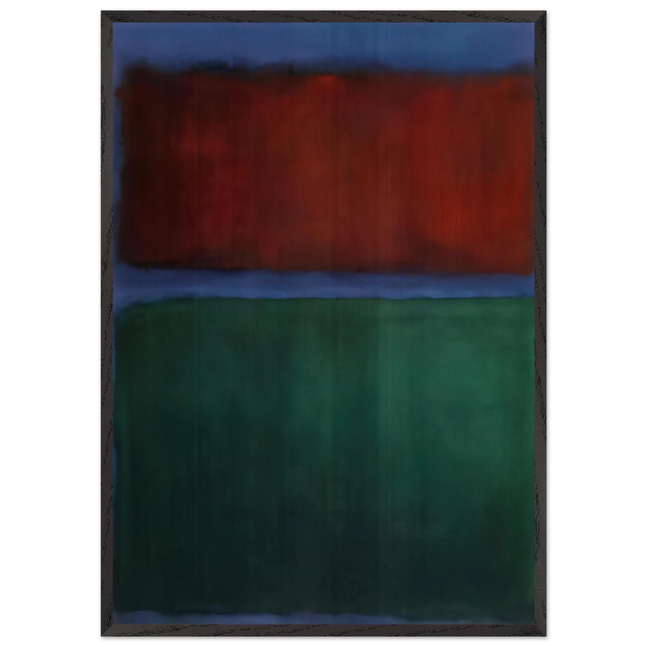 Earth and Green - 1955 - Mark Rothko 70x100 cm / 28x40 inches Framed Art Print – Black Wooden Frame