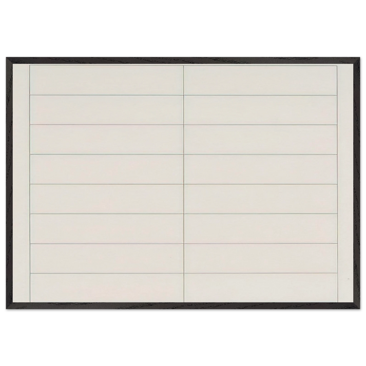 On a clear day 2 - Agnes Martin 70x100 cm / 28x40 inches Framed Art Print – Black Wooden Frame
