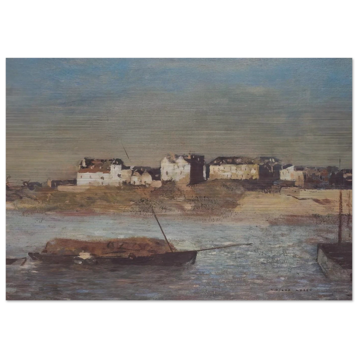 BRETON HARBOUR - Odilon Redon Brushed Aluminum Print - 70x100 cm / 28x40 inches | Odilon Redon Aluminum Print | Odilon Redon Prints