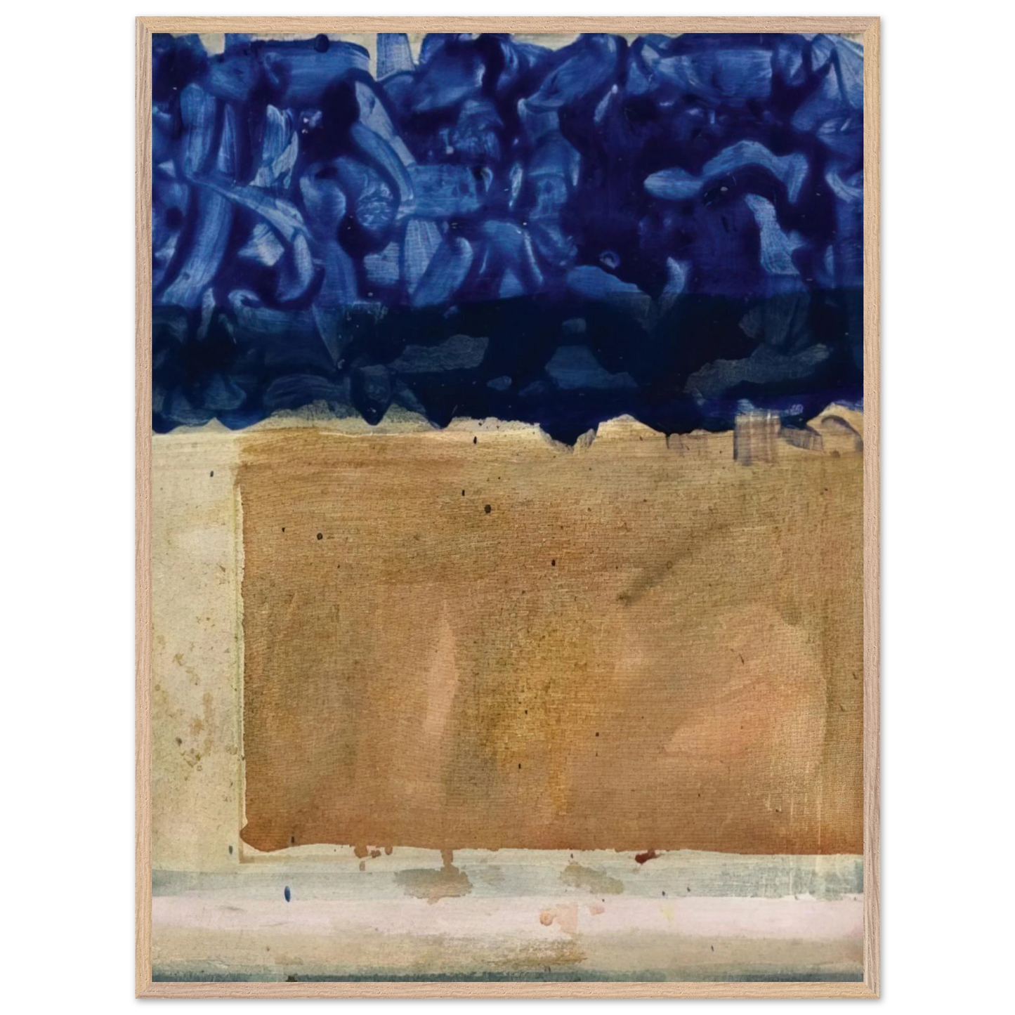 Helen Frankenthaler - Shoreline - 1952 Wall art - A1 (59.4 x 84.1 cm) - Premium Wooden Framed Poster With Fine Art Paper - Wood frame