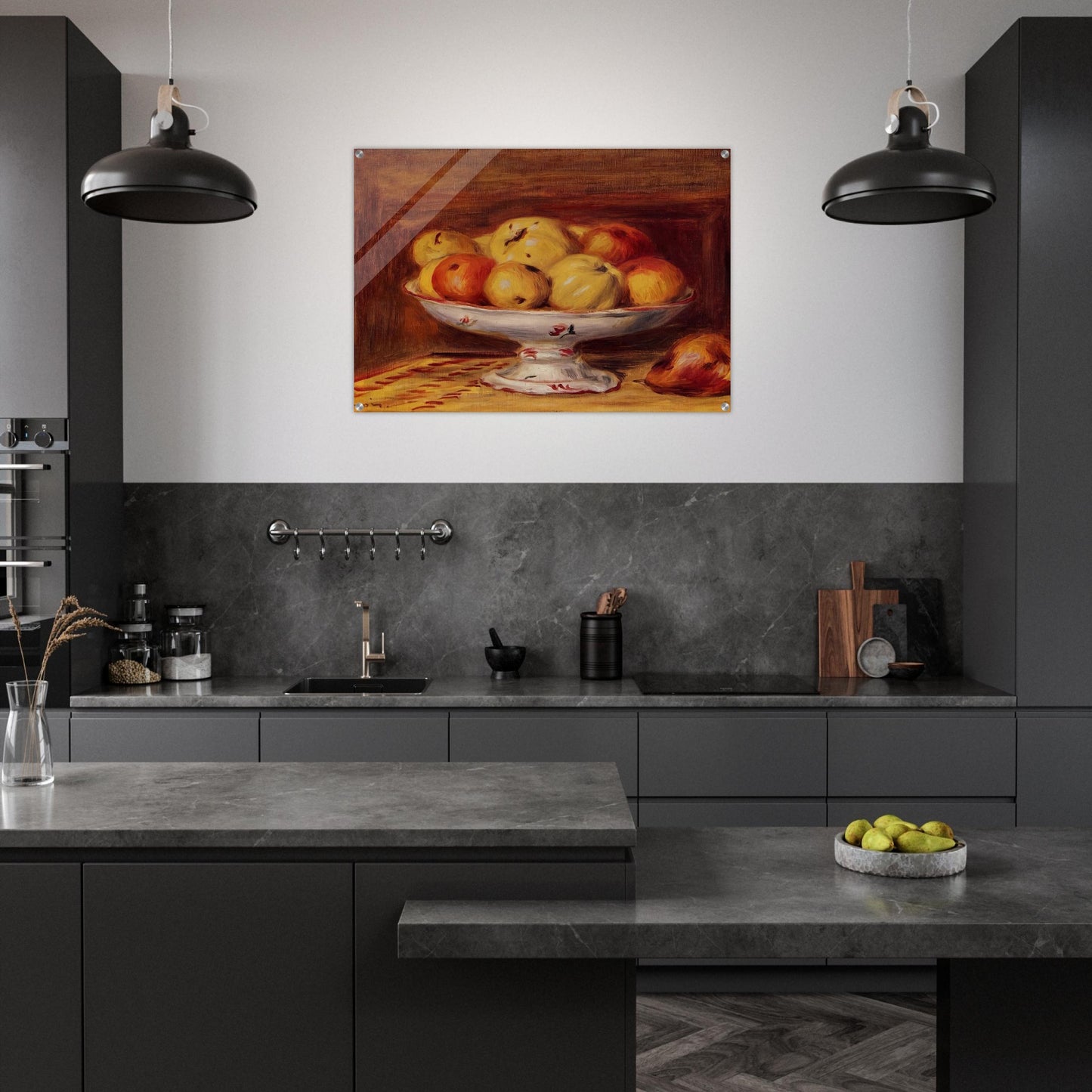 Still Life with Apples and Pears - Pierre-Auguste Renoir Acrylic Print - 70x100 cm / 28x40″ inches