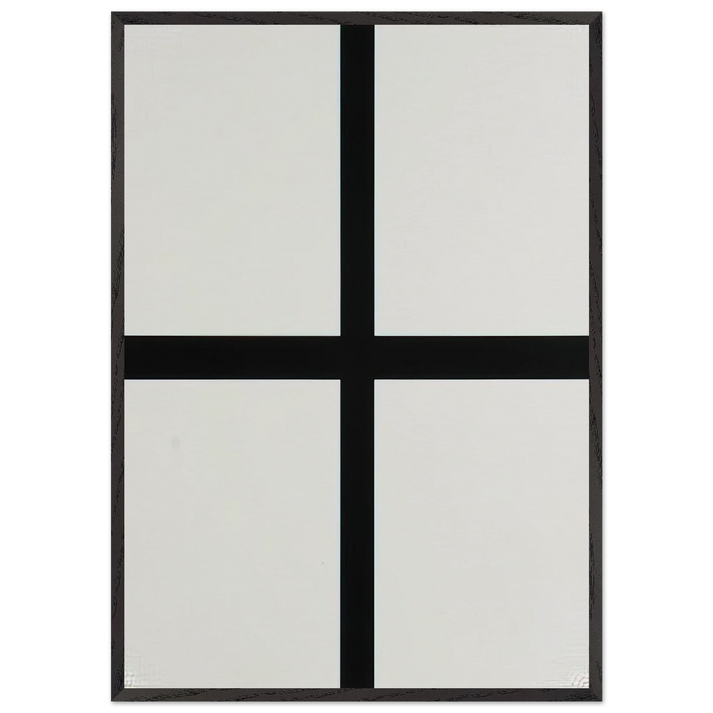 Trames 0-90---40 mm au trait et pleines - 1972 - Francois Morellet 70x100 cm / 28x40 inches Framed Art Print – Black Wooden Frame