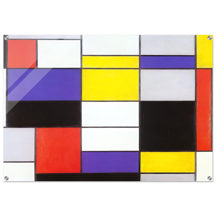 Composition A - Piet Mondrian Acrylic Print - 70x100 cm / 28x40″ inches
