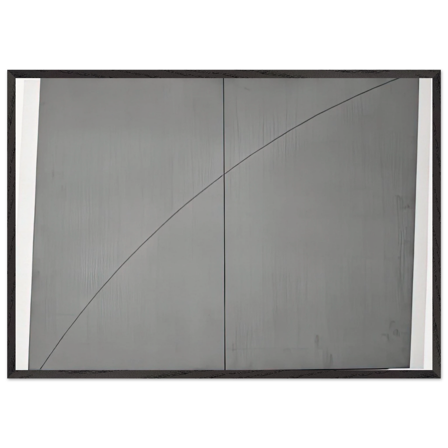 A CURVED LINE WITHIN TWO DISTORTED RECTANGLES 1978 - Robert Mangold 70x100 cm / 28x40 inches Framed Art Print – Black Wooden Frame