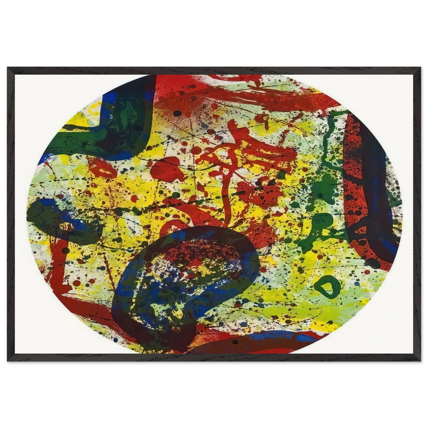 untitled sfe363 - Sam Francis Framed Art Print – Black Wooden Frame - Default Title - -Framed Art Print