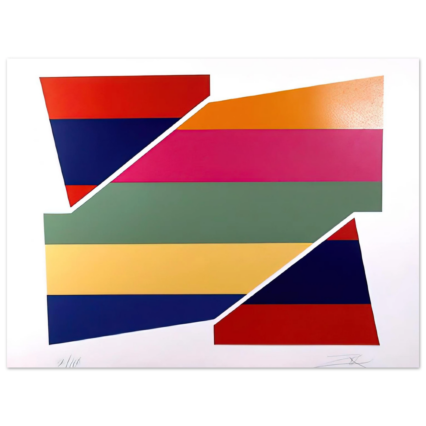 Larry Zox - Rotation I - 1980 Fine Art Poster - Default Title