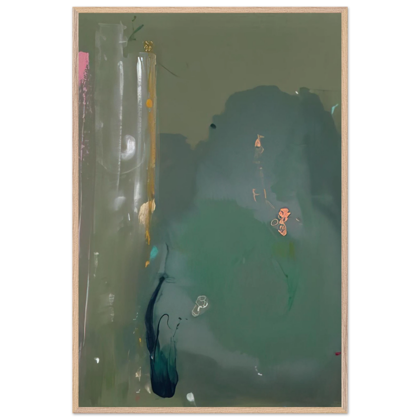 Helen Frankenthaler - Côte d Argent - 1980 Wall art - 27x35 cm / 11x14 inches - Premium Wooden Framed Poster With Fine Art Paper - Black frame
