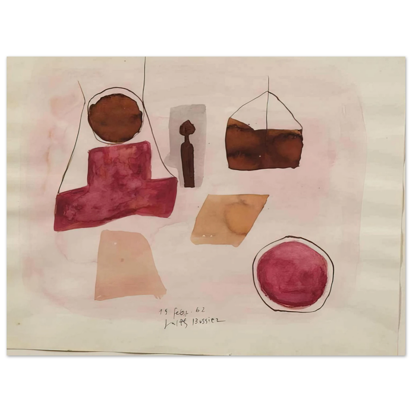 Julius Bissier - 15.Febr.62 - 1962 Fine Art Poster - Default Title