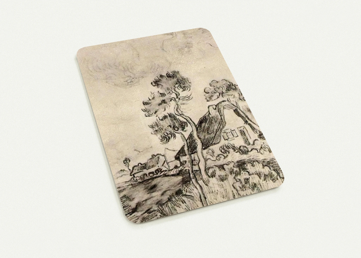 Cottages and Trees By Vincent van Gogh Pack of 10 Post Cards | Vincent van Gogh Post Cards | A6 (10.5 x 14.8 cm) - 4.1 x 5.8 inches
