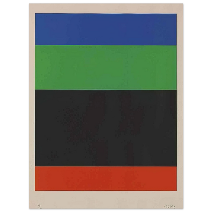 Ellsworth Kelly - Blue-Green-Black-Red 75x100 cm / 30x40inches Fine Art Poster