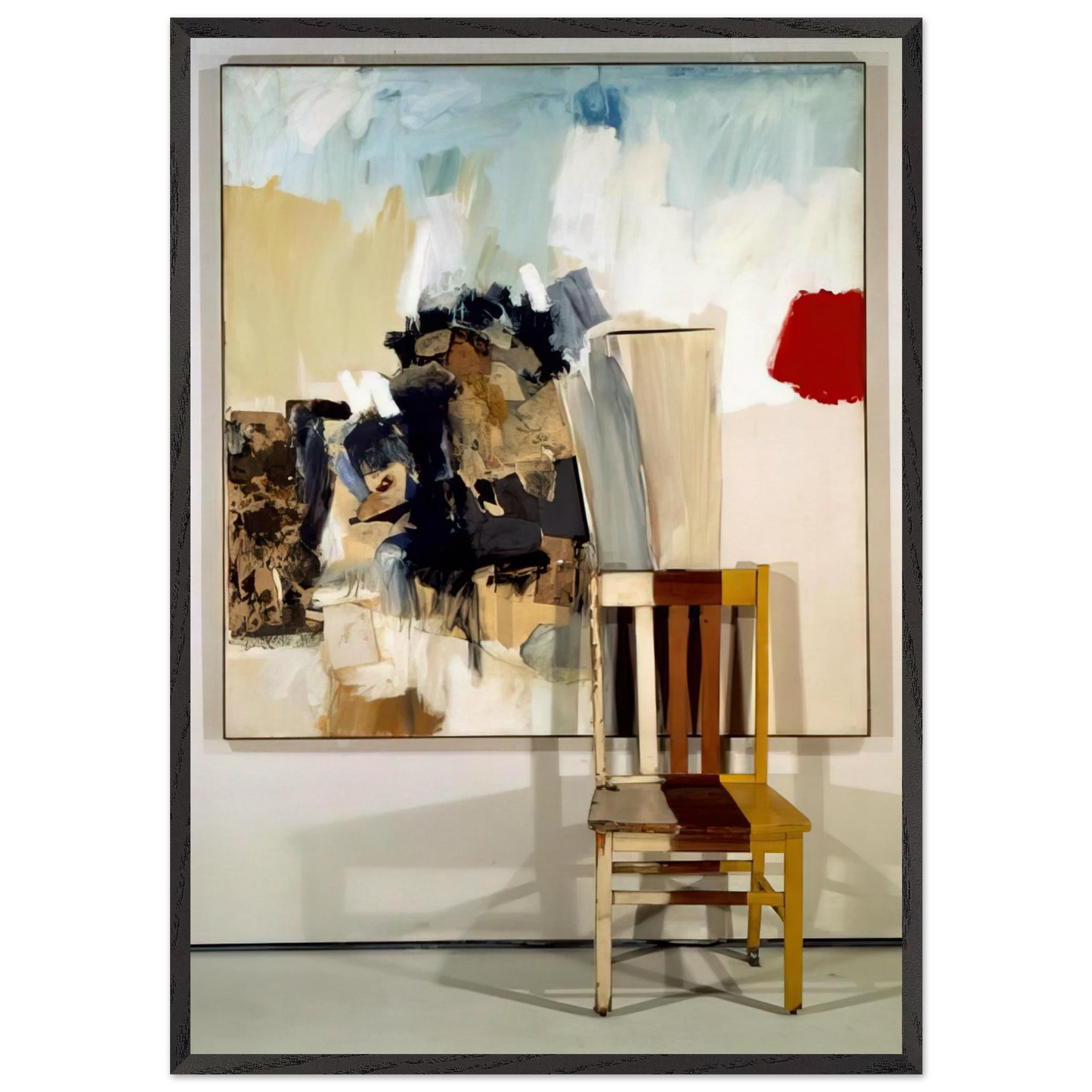 PILGRIM 1960 1 - Robert Rauschenberg Framed Art Print – Black Wooden Frame - Default Title - -Framed Art Print