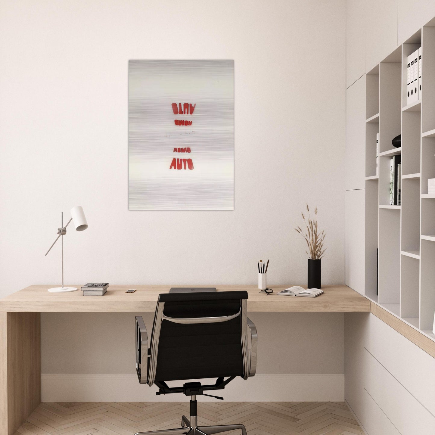 AUTO NOMO I VEDENTI 1979 - Alighiero Boetti Brushed Aluminum Print - 70x100 cm / 28x40 inches | Alighiero Boetti Aluminum Print | Alighiero Boetti Prints