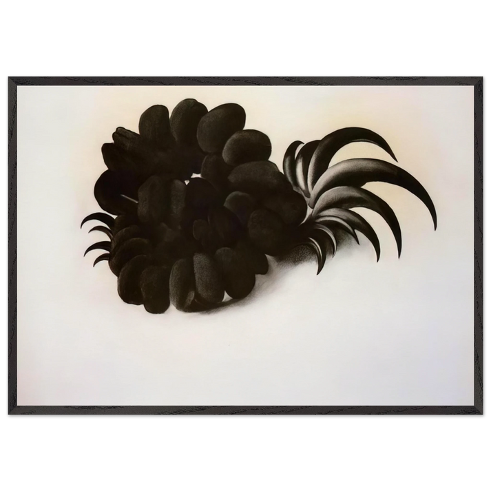 Eagle Claw and Bean Necklace - Georgia OKeeffe 70x100 cm / 28x40 inches Framed Art Print – Black Wooden Frame