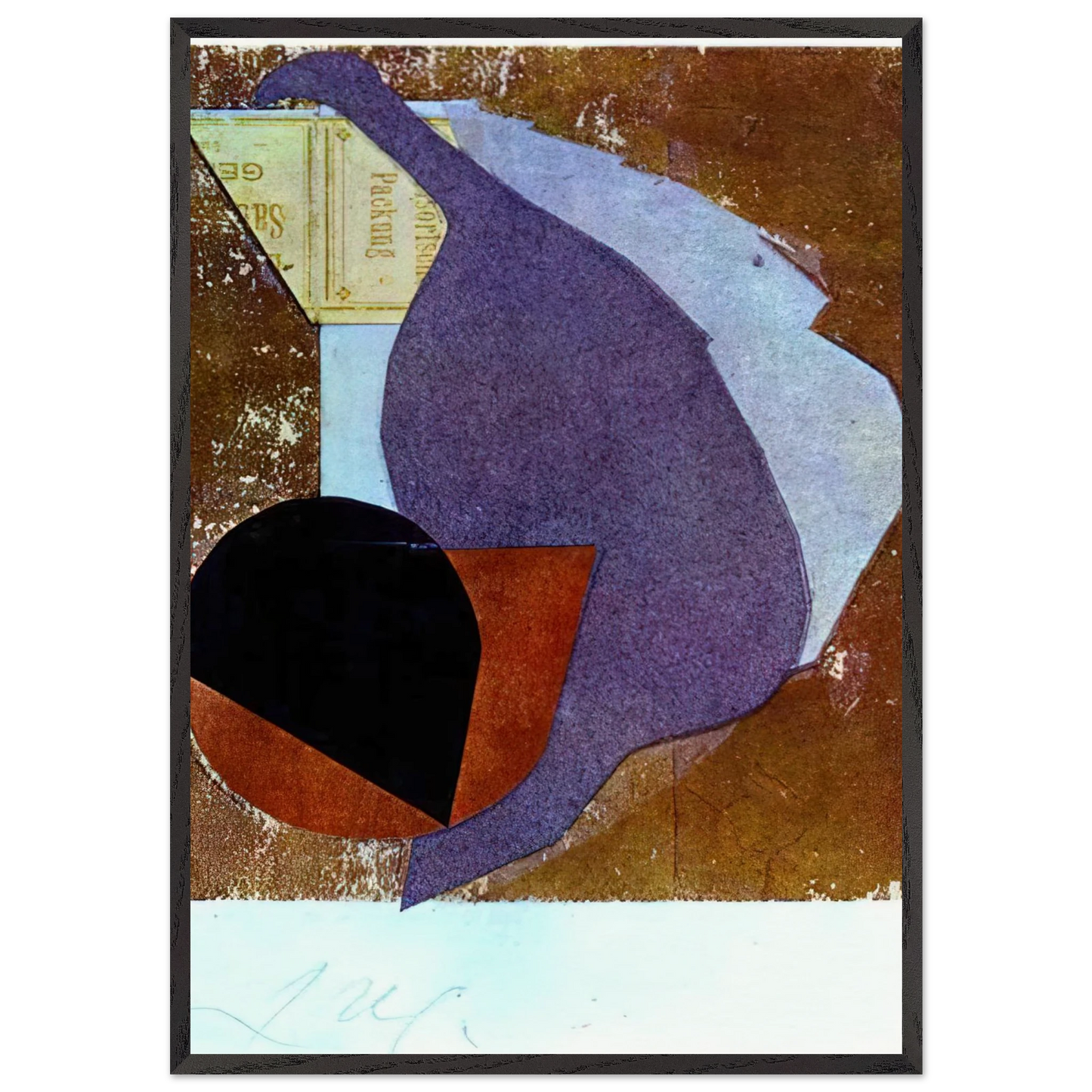 Before my Birth - Jean Arp 70x100 cm / 28x40 inches Framed Art Print – Black Wooden Frame